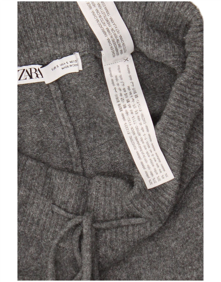 Zara Γυναικεία αθλητική φόρμα Παντελόνι Joggers UK 10 Small Grey Polyester