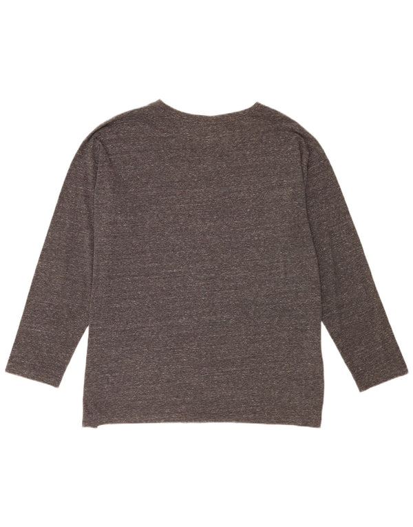 Champion Womens Loose Fit Graphic Top μακρυμάνικο UK 18 XL Grey Flecked
