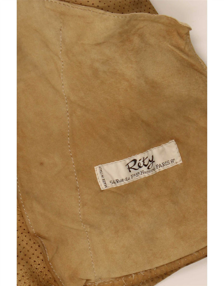 Vintage Ανδρικό Suede Jacket UK 34 XS Beige