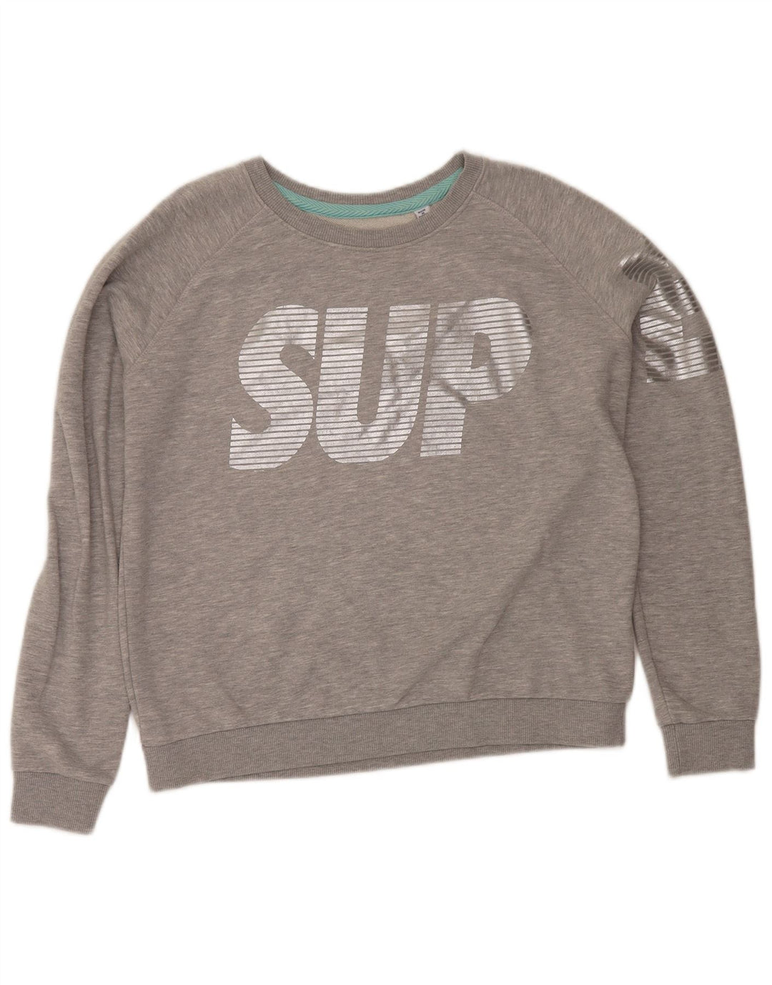 Γυναικείο γραφικό φούτερ Superdry Jumper UK 16 Large Grey Flecked
