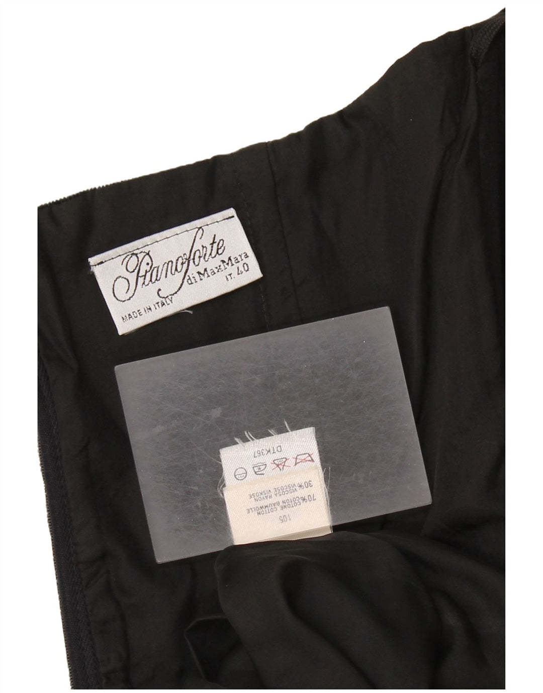 MAX MARA Γυναικείο Pianoforte βελούδινο στράπλες φόρεμα IT 40 Small μαύρο βαμβακερό