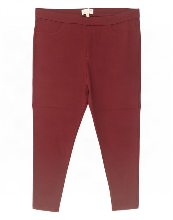 Marks & Spencer Γυναικεία Cozy Crop Jegging Jegging UK 20 2XL W38 L26 Burgundy