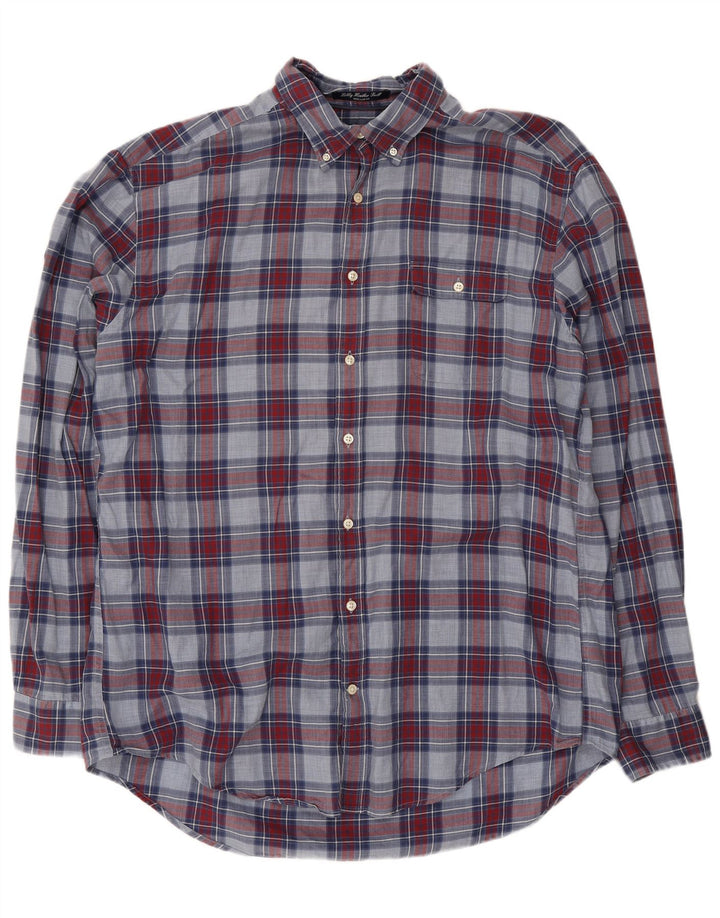 Ανδρικό πουκάμισο Gant XL Navy Blue Check Cotton