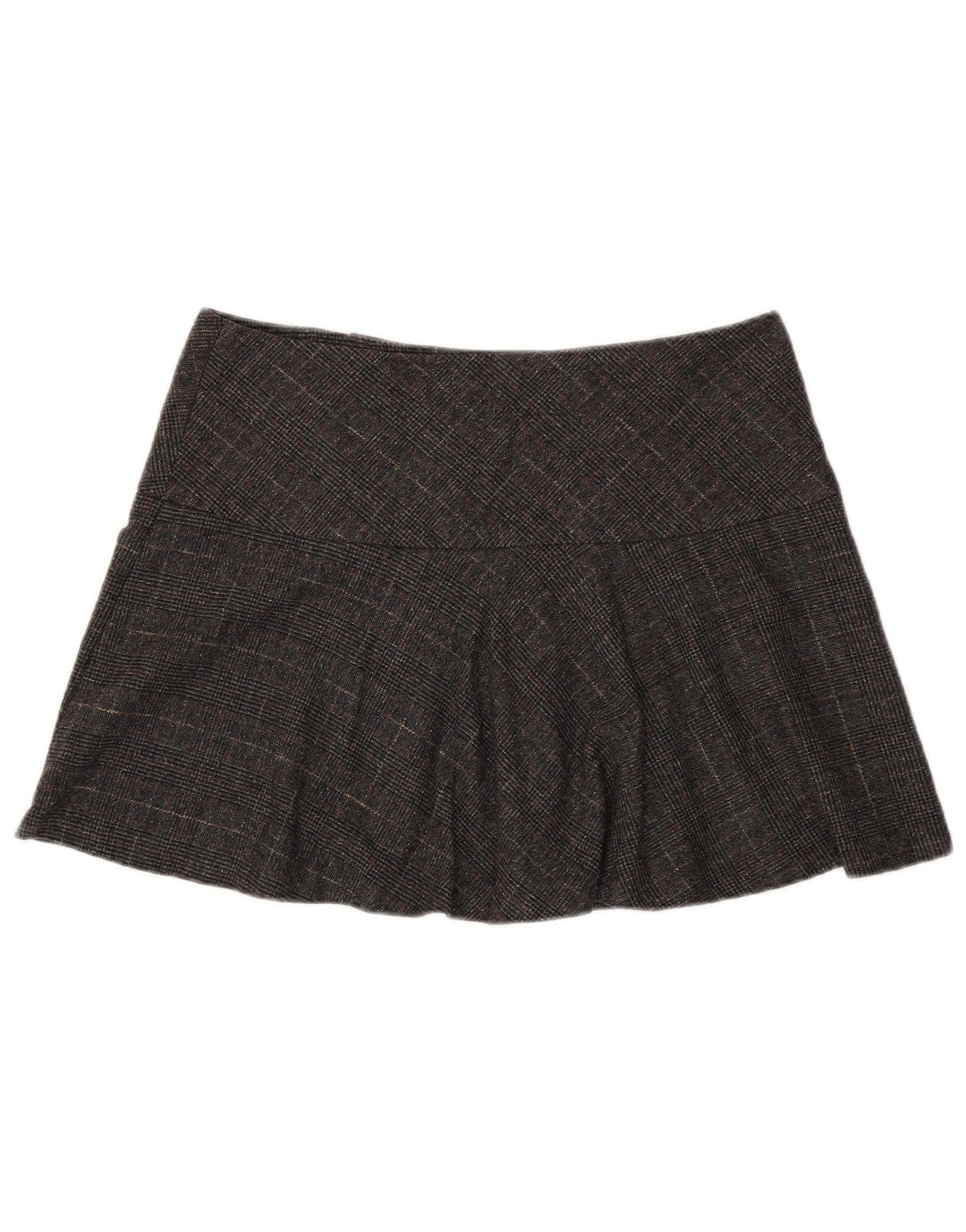 Γυναικεία Μίνι Φούστα Benetton IT 44 Medium W34 Γκρι Houndstooth παρθένο μαλλί