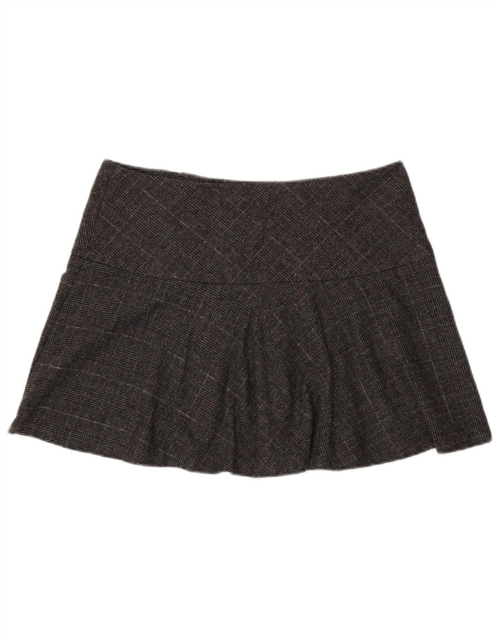Γυναικεία Μίνι Φούστα Benetton IT 44 Medium W34 Γκρι Houndstooth παρθένο μαλλί