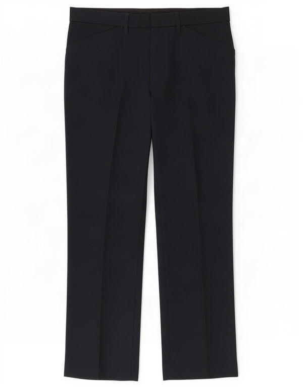 Farah Mens Straight Casual Trousers W34 L31 Navy Blue Polyester