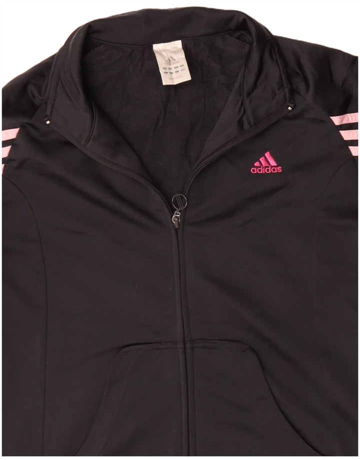 Γυναικεία αθλητική φόρμα ADIDAS Top Jacket UK 14 Medium Black Polyester