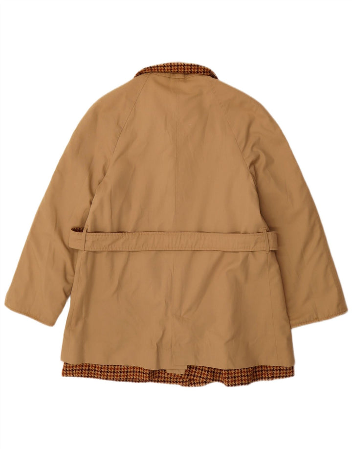 BALLARINI Γυναικείο αναστρέψιμο πανωφόρι UK 10 Small Brown Houndstooth
