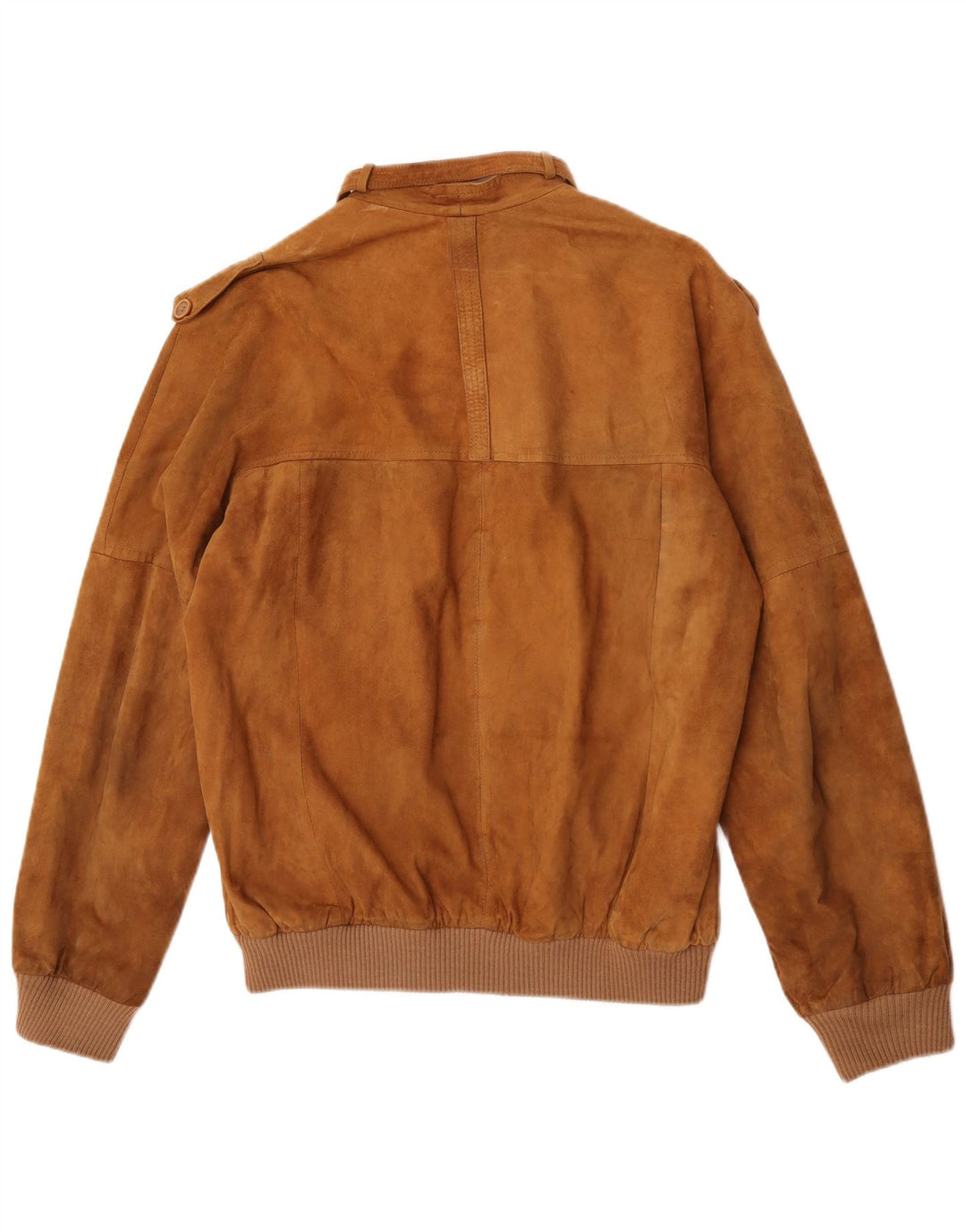 Vintage Ανδρικό Suede Bomber Jacket IT 50 Large Beige Leather
