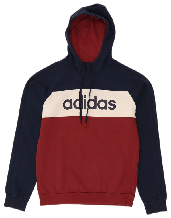 Ανδρικό γραφικό μπλουζάκι με κουκούλα ADIDAS Small Navy Blue Colourblock