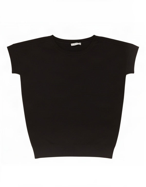 Marks & Spencer Γυναικεία Μπλούζα Oversized Top UK 8 Small Black Acrylic