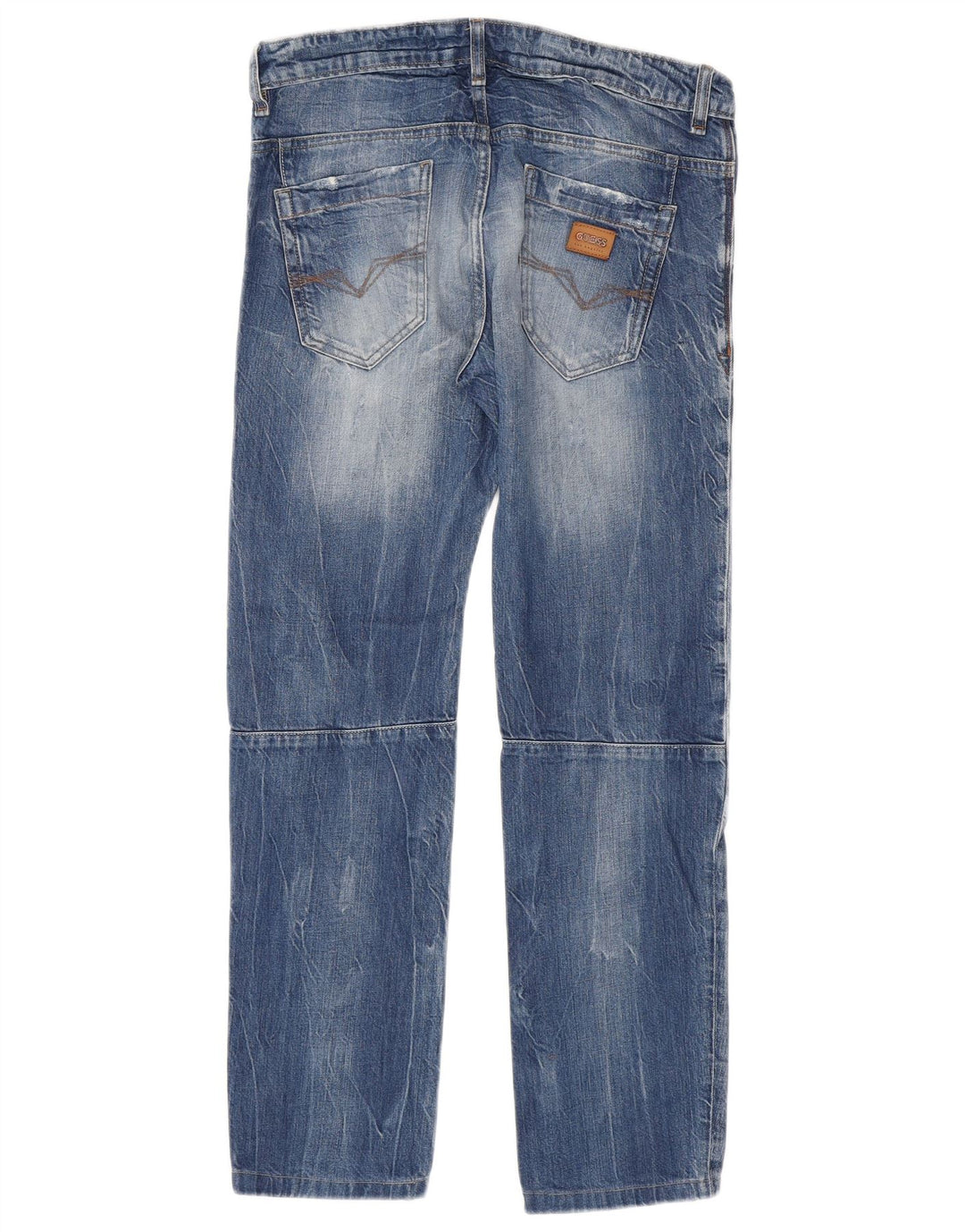GUESS Womens Slim Jeans W30 L30 Blue Cotton