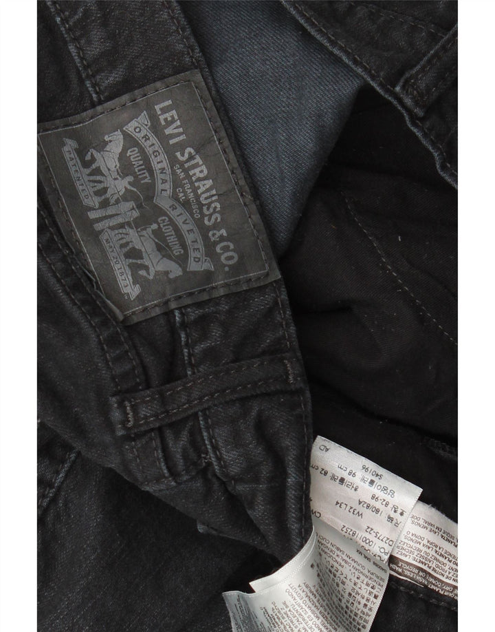Ανδρικό τζιν Levi's Slim W32 L34 Μαύρο βαμβακερό