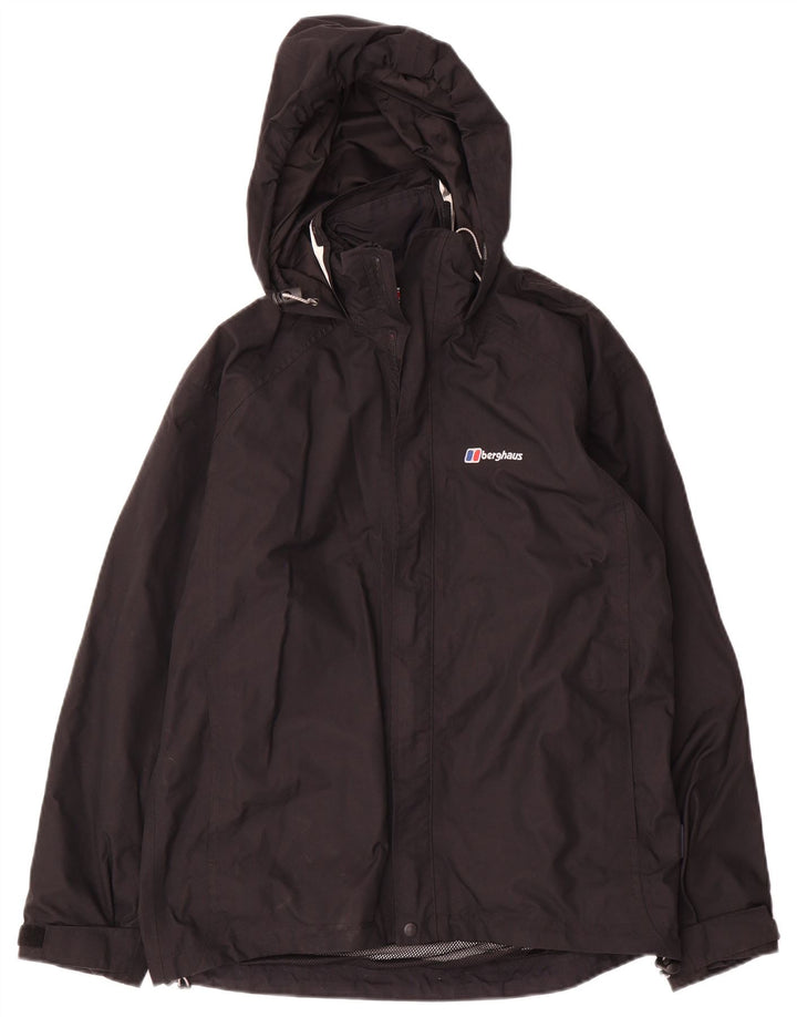 Berghaus Γυναικείο μπουφάν βροχής με κουκούλα UK 12 Medium μαύρο νάιλον