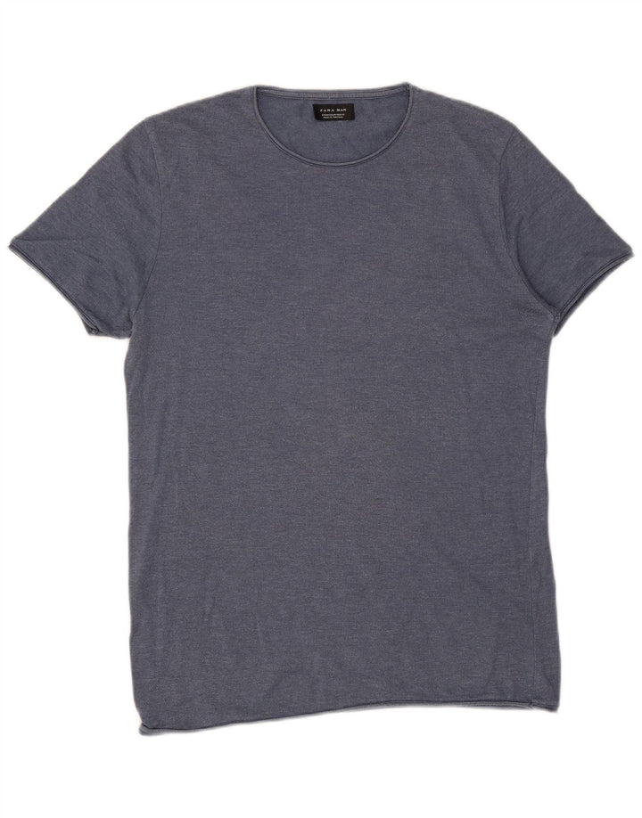 Ανδρικό T-Shirt Zara Top Medium Navy Blue