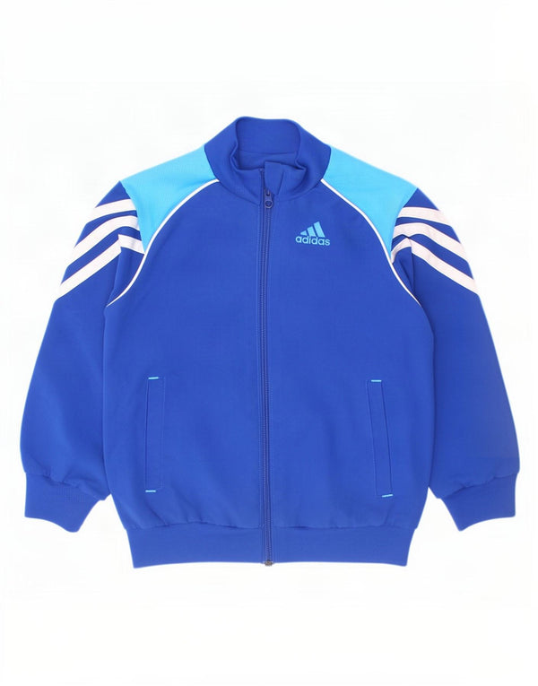 Adidas Boys αθλητική φόρμα Top Jacket 2-3 Years Blue Colourblock Polyester