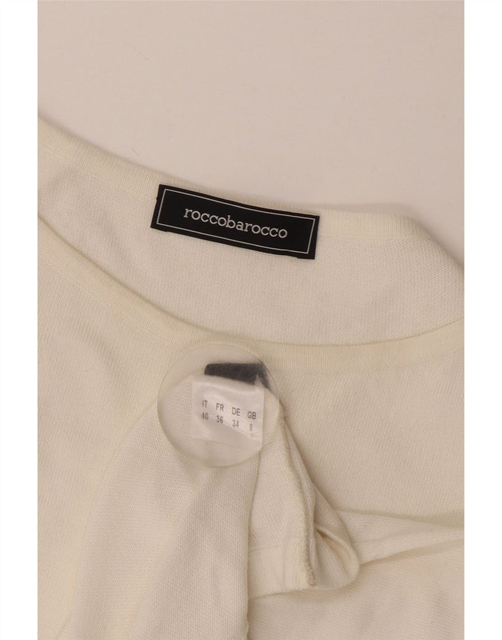 Roccobarocco Γυναικεία Crop Μπλούζα Τοπ UK 8 Small White