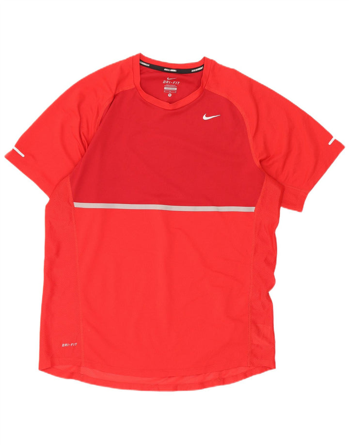 Ανδρικό μπλουζάκι Nike Dri Fit Τοπ μεσαίου κόκκινου χρώματος πολυεστέρας