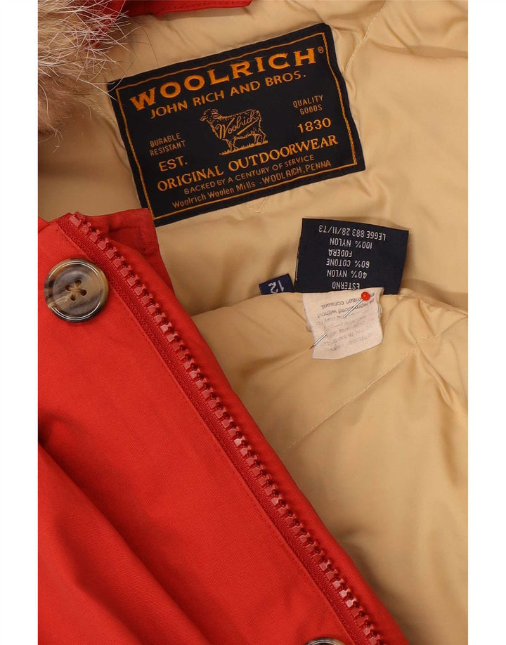 Woolrich Boys Hooded padded Jacket 11-12 Years Red Nylon