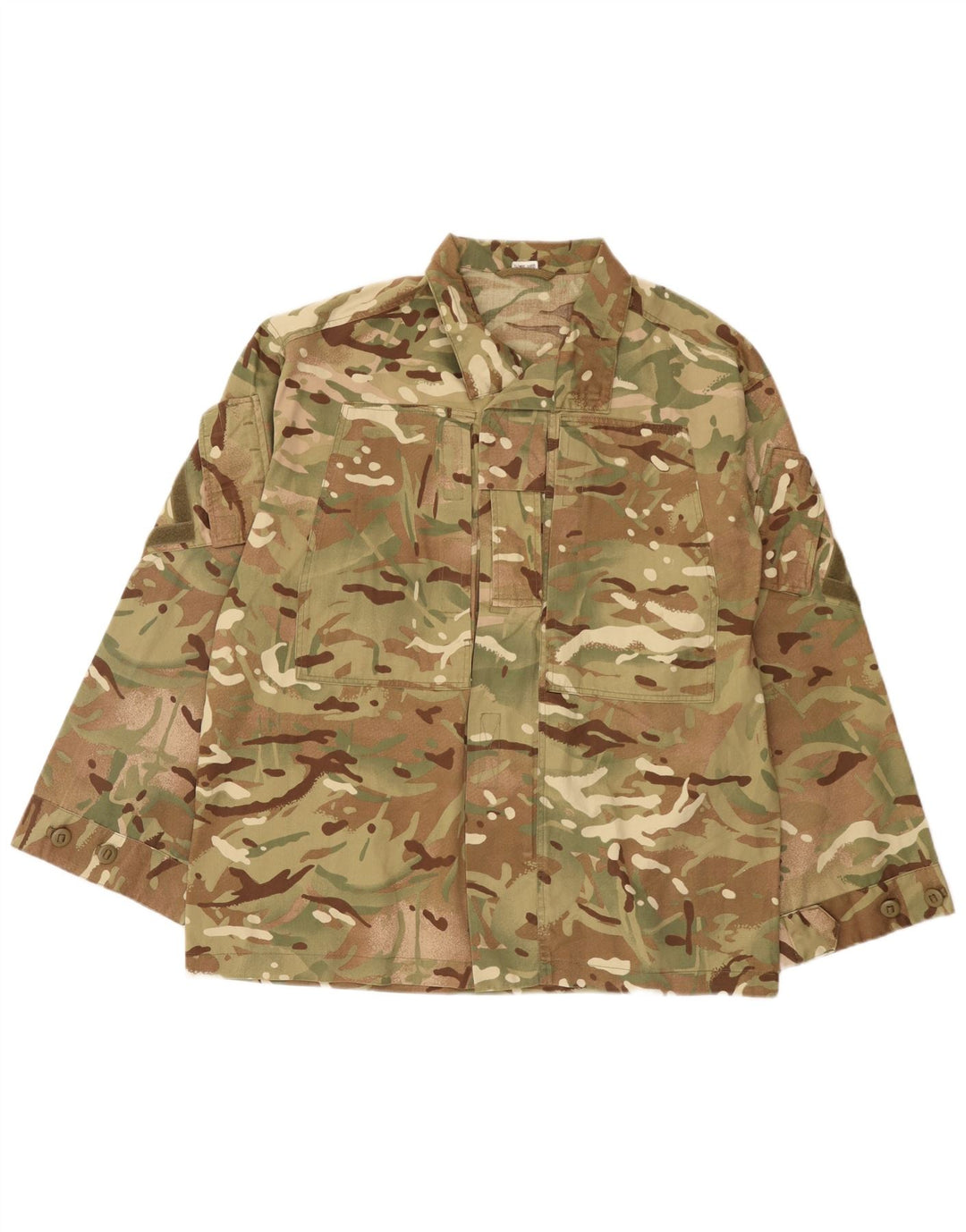 Vintage Ανδρικό Military Jacket UK 40 Large Khaki Camouflage Polyester
