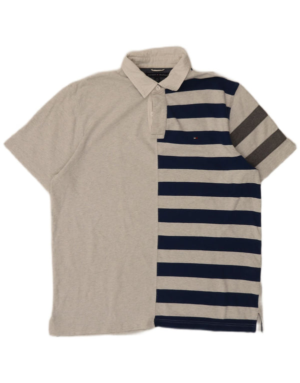 Tommy Hilfiger Ανδρικό πουκάμισο Classic Fit Polo Μεγάλο γκρι βαμβακερό ριγέ
