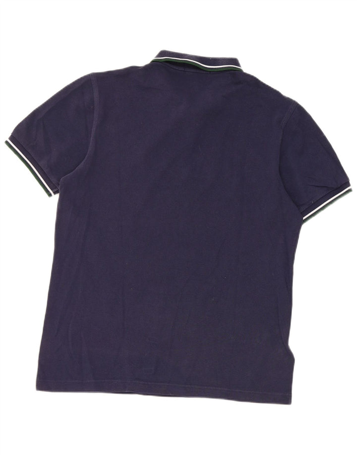 Fred Perry Ανδρικό πουκάμισο πόλο μεσαίου μπλε βαμβακερό