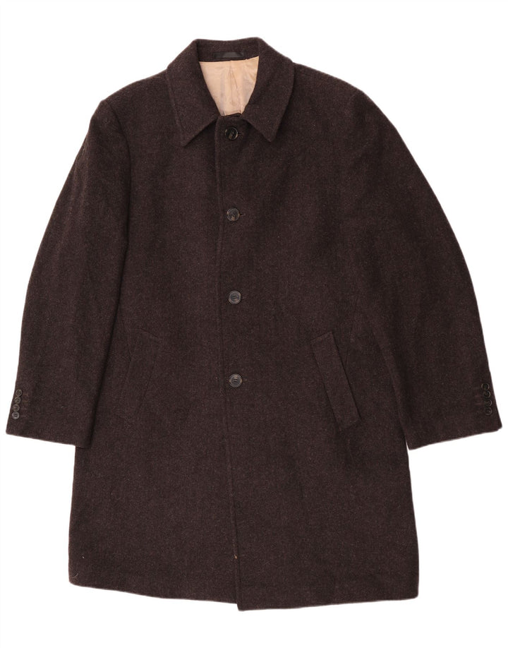 Ανδρικό πανωφόρι Marks & Spencer UK 40 Large Brown Wool