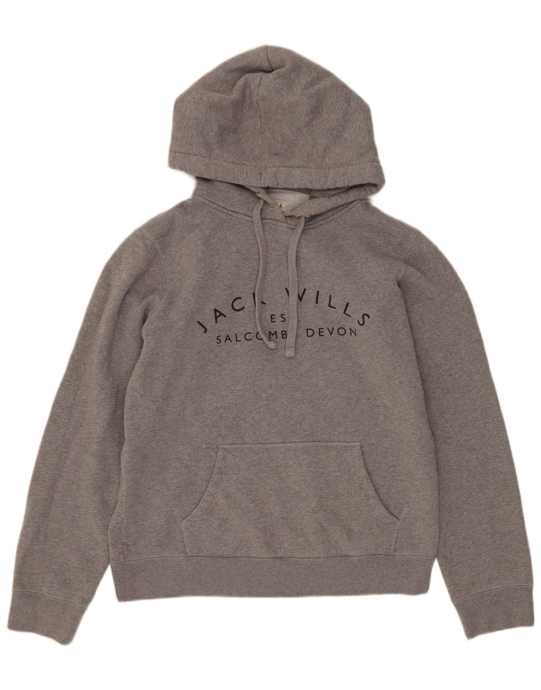 JACK WILLS Γυναικεία Salcombe Devon Oversized Hoodie Jumper UK 10 Small Grey