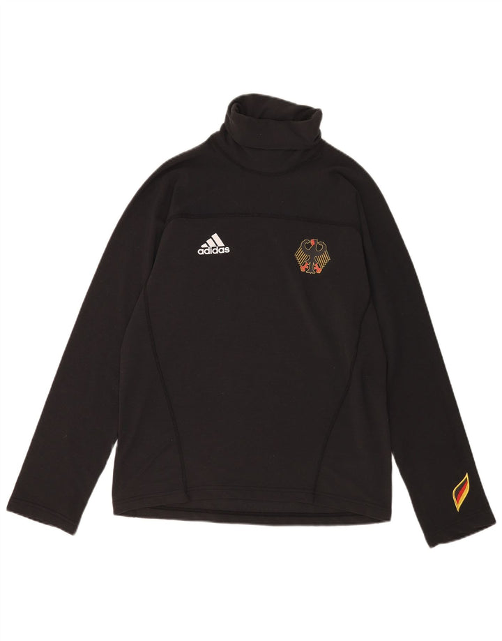 Adidas Ανδρικό γραφικό τοπ μακρυμάνικο UK 34/36 μικρό μαύρο πολυεστέρα