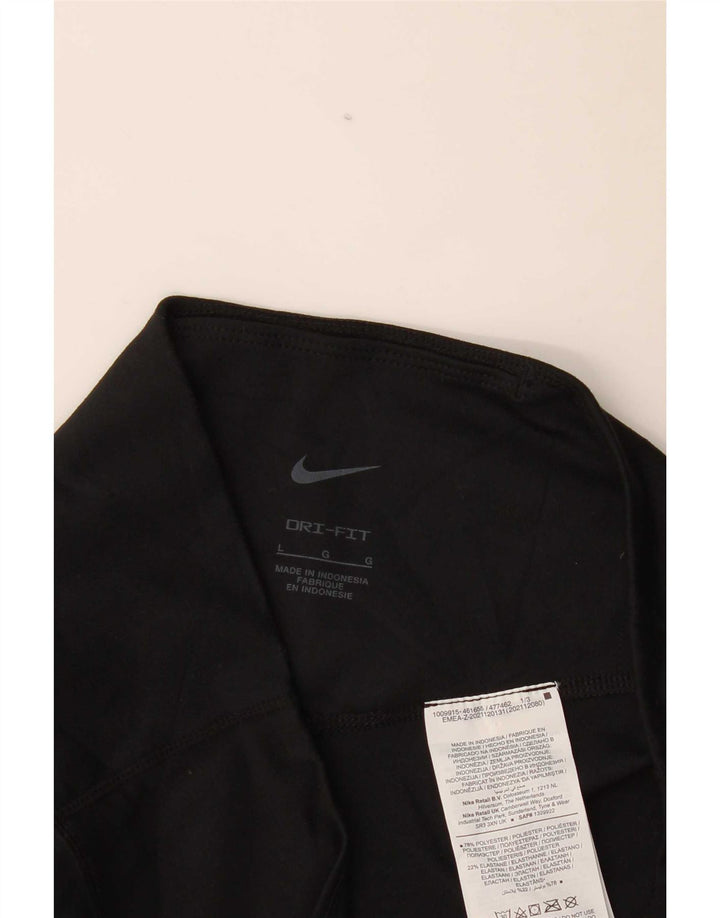 Γυναικείο κολάν Nike Dri Fit UK 14 Μεγάλο μαύρο πολυεστέρα