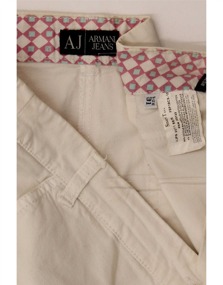 Armani Γυναικείο Παντελόνι Capri W31 L20 Λευκό βαμβακερό