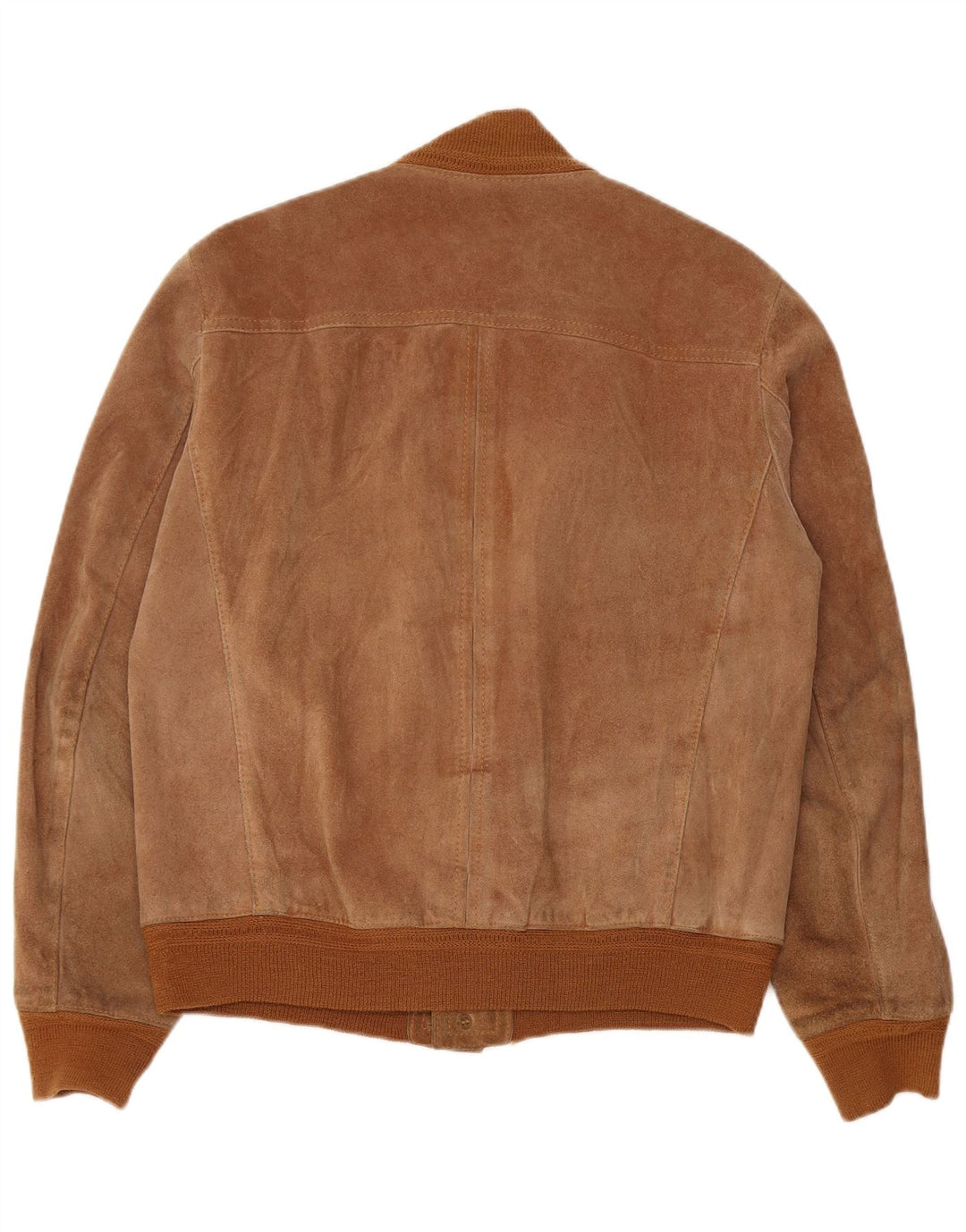 Vintage Ανδρικό Suede Bomber Jacket IT 52 XL Καφέ Δερμάτινο