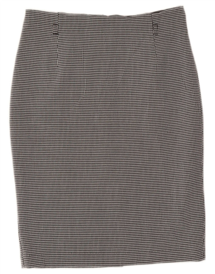 Marks & Spencer Γυναικεία Pencil Φούστα UK 12 Medium W30 Black Check Polyester