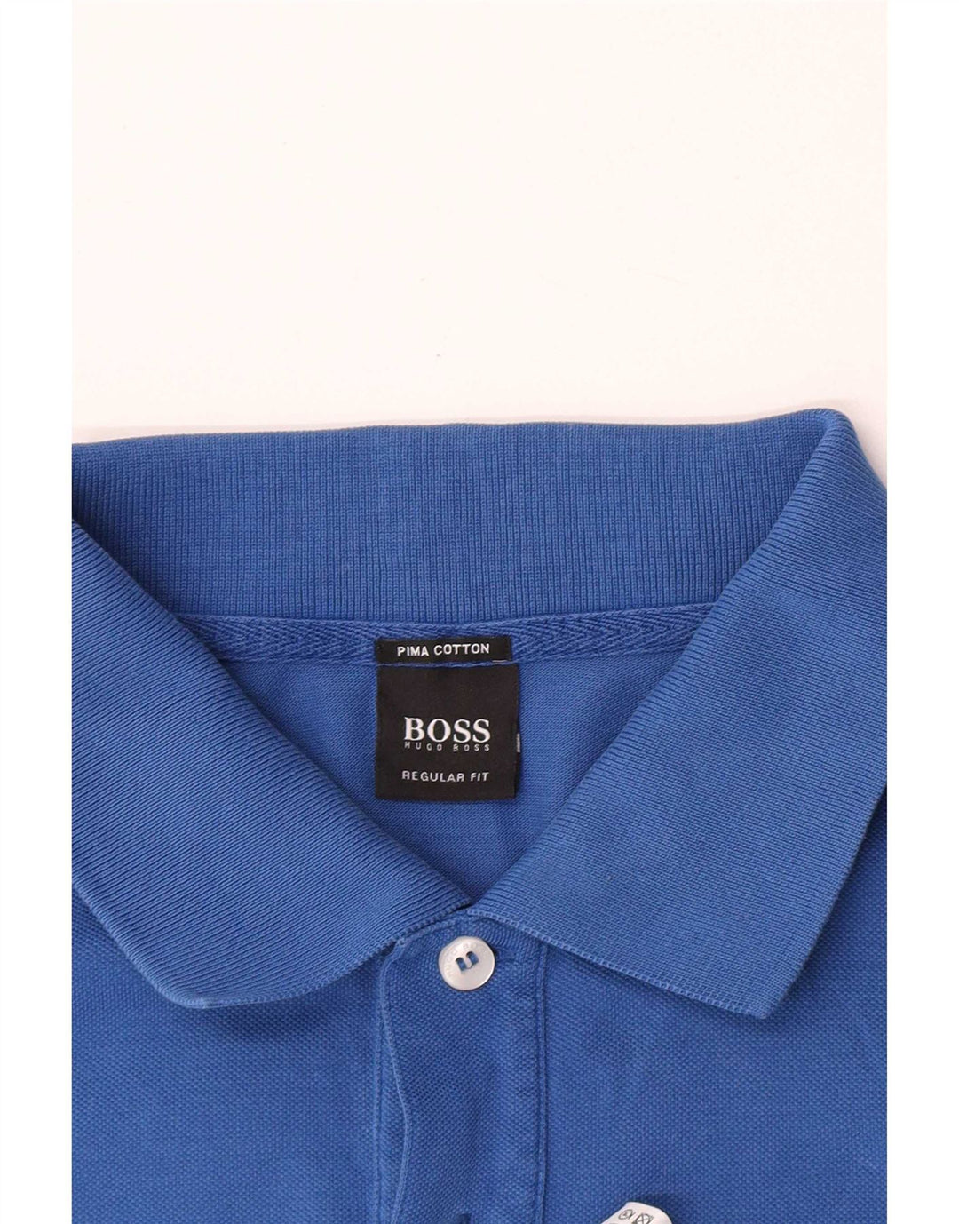Ανδρικό μπλουζάκι πόλο Hugo Boss με κανονική εφαρμογή, μεγάλο μπλε βαμβακερό