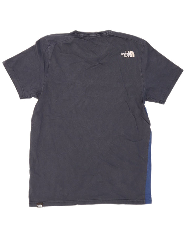 THE NORTH FACE Ανδρικό γραφικό T-Shirt Top Small Blue Colourblock Βαμβακερό