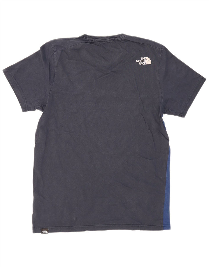 THE NORTH FACE Ανδρικό γραφικό T-Shirt Top Small Blue Colourblock Βαμβακερό