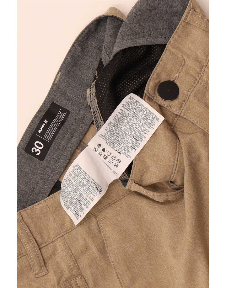 Ανδρικό σορτς Chino Hurley W30 μεσαίο μπεζ πολυεστέρας