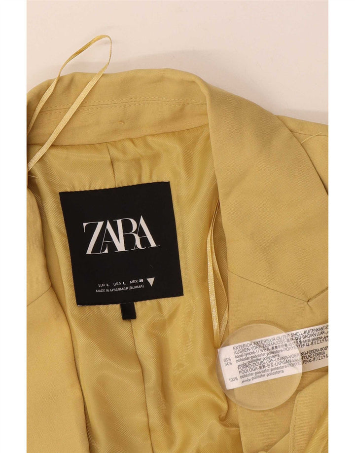 Zara Γυναικείο σακάκι blazer 2 κουμπιών UK 16 μεγάλο μαύρο Lyocell