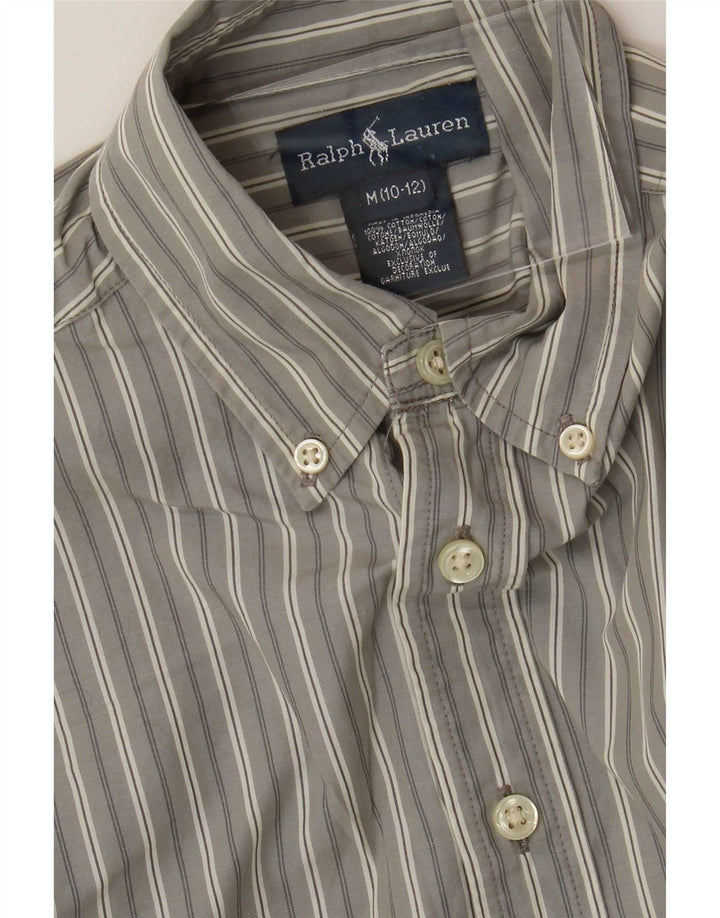Ralph Lauren αγορίστικο πουκάμισο 10-11 ετών Μεσαίο γκρι ριγέ βαμβακερό