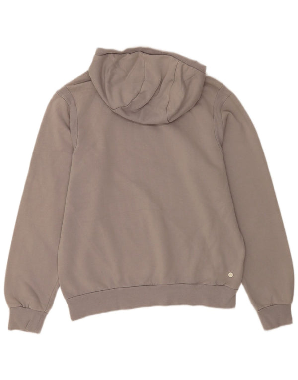 Adidas Mens Graphic Hoodie Jumper Large Grey Cotton