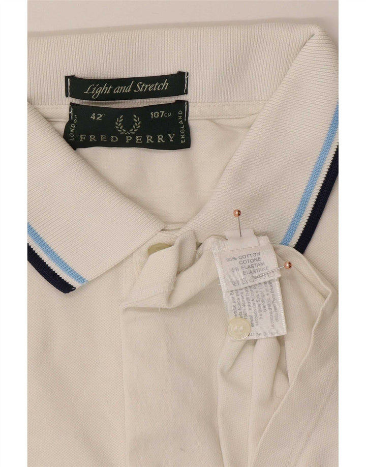 Fred Perry Ανδρικό πουκάμισο πόλο από μεσαίο λευκό βαμβάκι