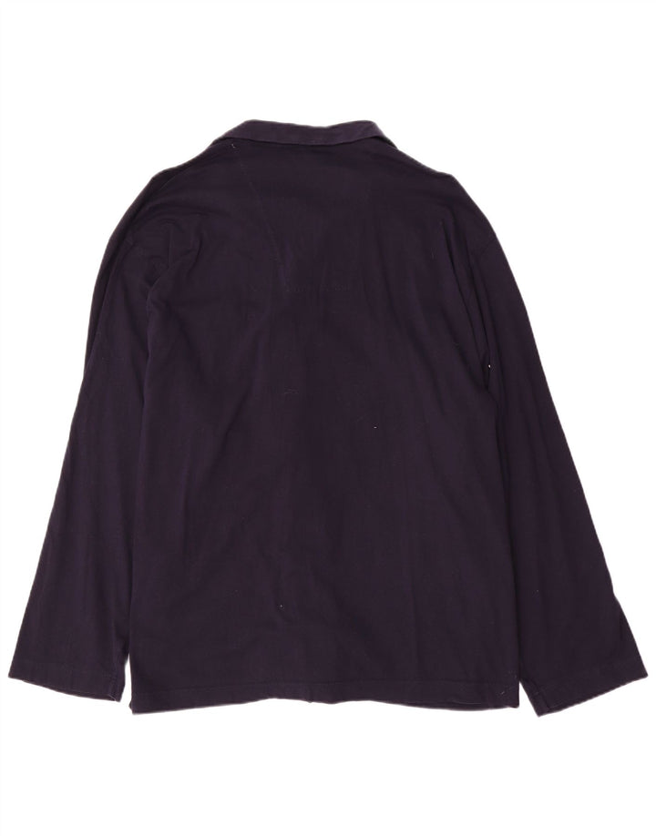 Ανδρικό πουκάμισο Marks & Spencer XL Navy Blue Cotton