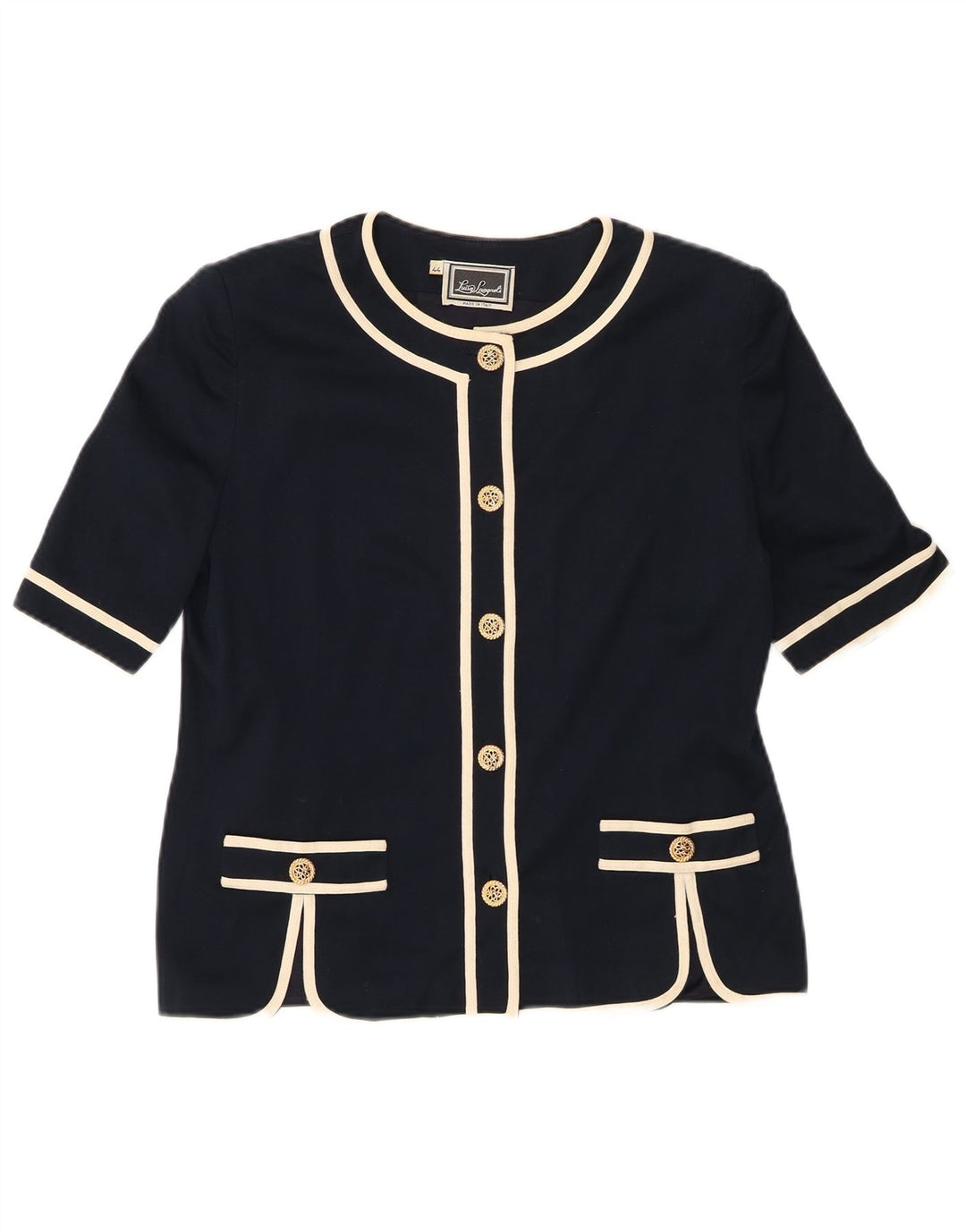 LUISA SPAGNOLI Γυναικείο κοντομάνικο σακάκι IT 44 Medium Navy Blue