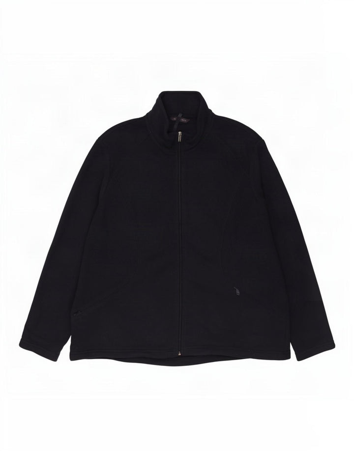 Marks & Spencer Γυναικείο Fleece Jacket UK 20 2XL Navy Blue Polyester