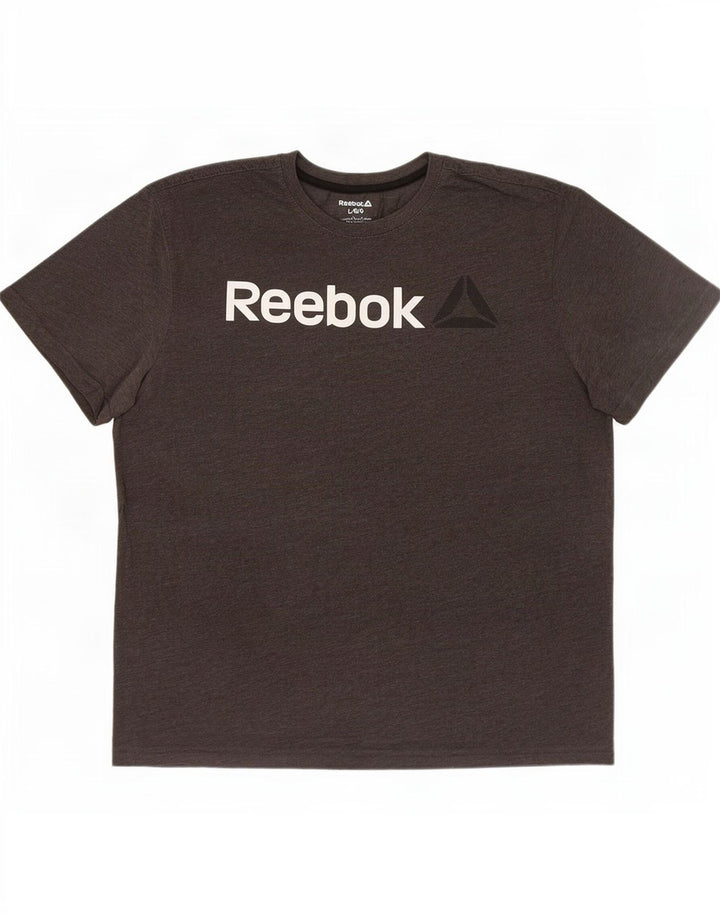 Ανδρικό γραφικό T-Shirt Reebok Top Large Grey