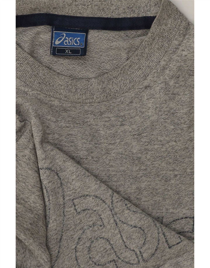 Ανδρικό γραφικό μπλουζάκι Asics Top XL Γκρι βαμβακερό