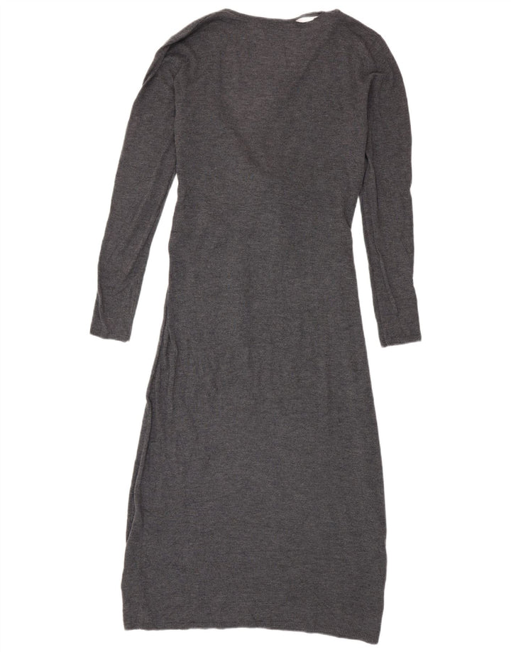 Γυναικείο μακρυμάνικο φόρεμα Zara UK 10 Small Grey Polyester