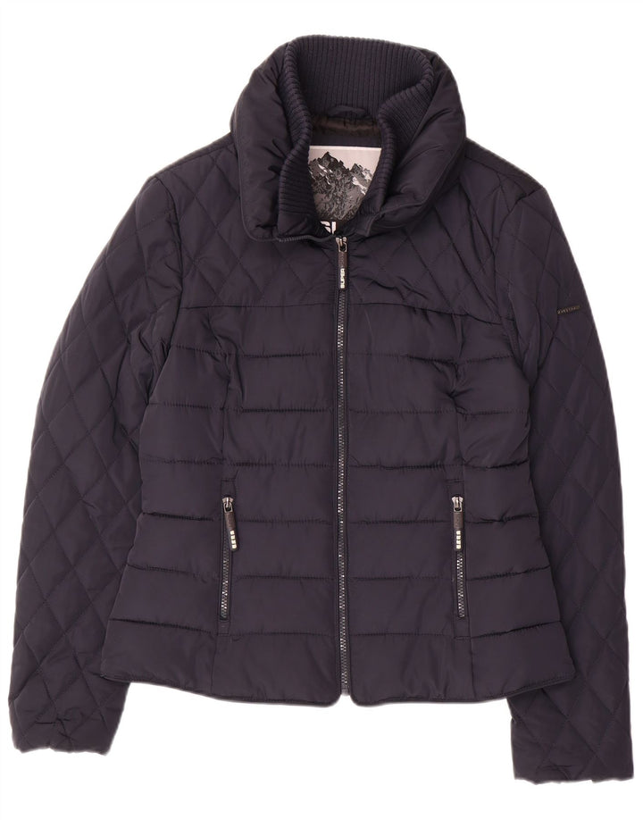 Superdry γυναικείο μπουφάν με επένδυση UK 14 Medium Navy Blue Polyester
