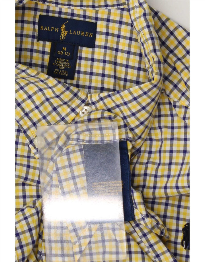 Πουκάμισο Ralph Lauren για αγόρι 10-11 ετών Μεσαίο κίτρινο βαμβακερό καρό