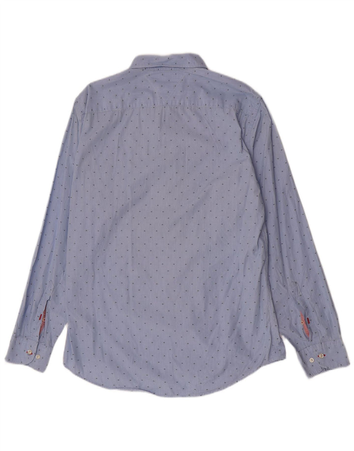Ανδρικό πουκάμισο Tommy Hilfiger Large Blue Pinstripe Βαμβακερό